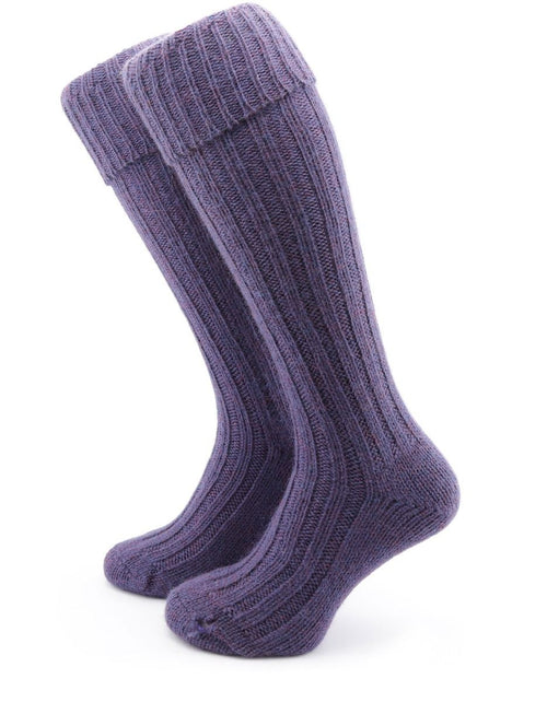 Men's Tweed Knee Socks | Purple