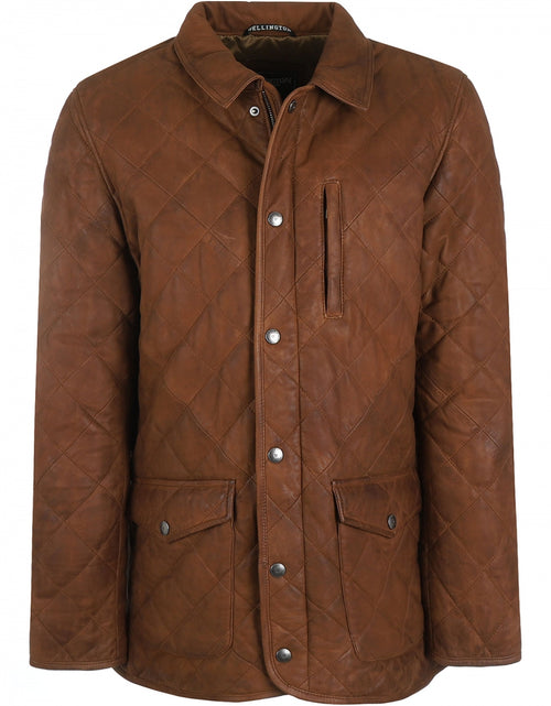 Quilted Jacket Leather | Brown