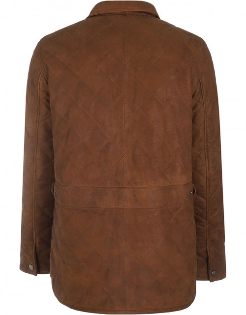 Quilted Jacket Leather | Brown