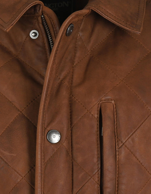 Quilted Jacket Leather | Brown