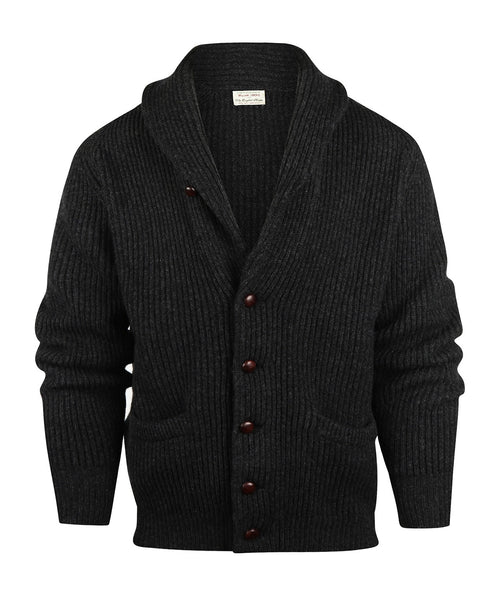 William Lockie Knoop Vest Sjaalkraag | Charcoal