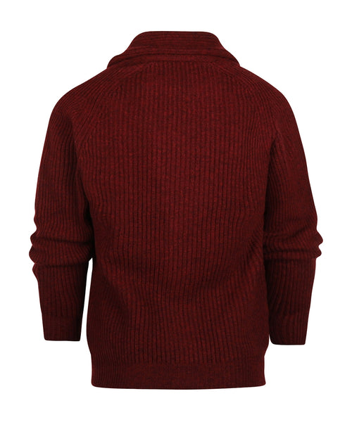 William Lockie Button Cardigan Shawl Collar | Red Velvet