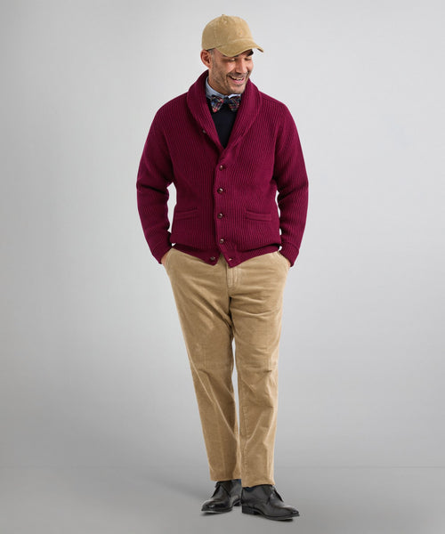 William Lockie Knoop Vest Sjaalkraag | Bordeaux