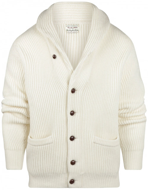 William Lockie Knotted Vest Shawl Collar | Ecru