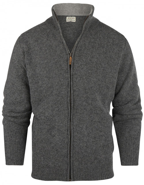 William Lockie Zip Vest Lambswool | Grey