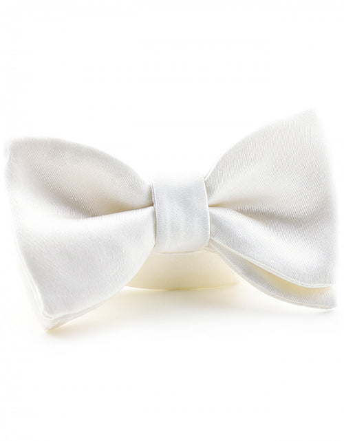 Satin bow | White