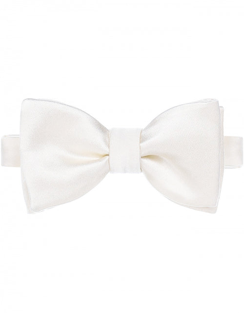 Satin bow | White