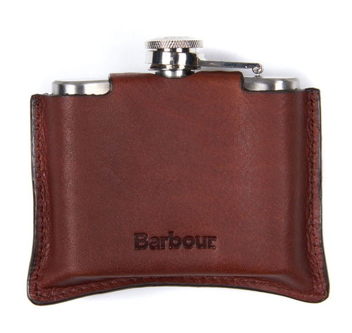 Barbour Hinged Hipflask | Brown