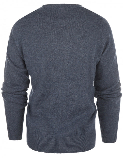 Pullover Lambswool round neck | Denim Blue