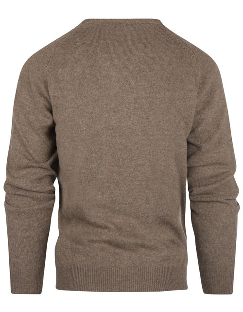 Pullover Lamswol ronde hals | Bruin