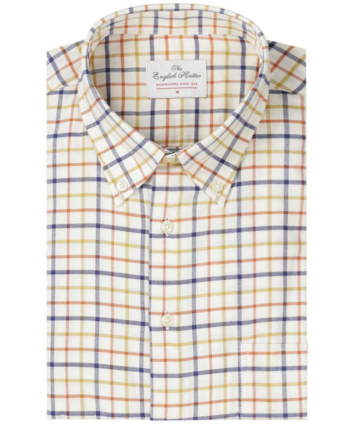 Cotton Shirt Button Down Regular Fit | Brown