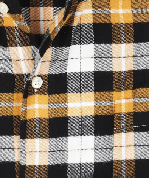 Cotton Shirt Button Down Regular Fit | Brown