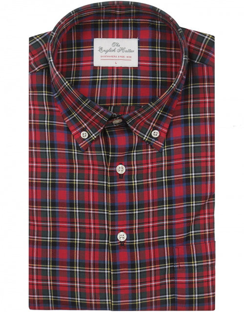 Katoenen Overhemd Button Down Regular Fit | Rood