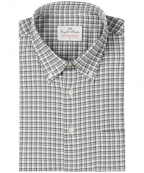 Cotton Shirt Button Down Regular Fit | Green