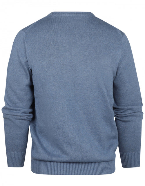 Cotton v-neck sweater | Blue