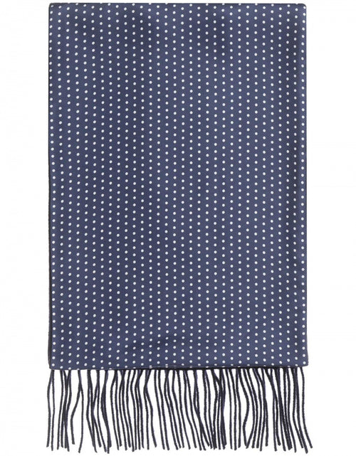 Scarf Silk and Lambswool spots | Blue