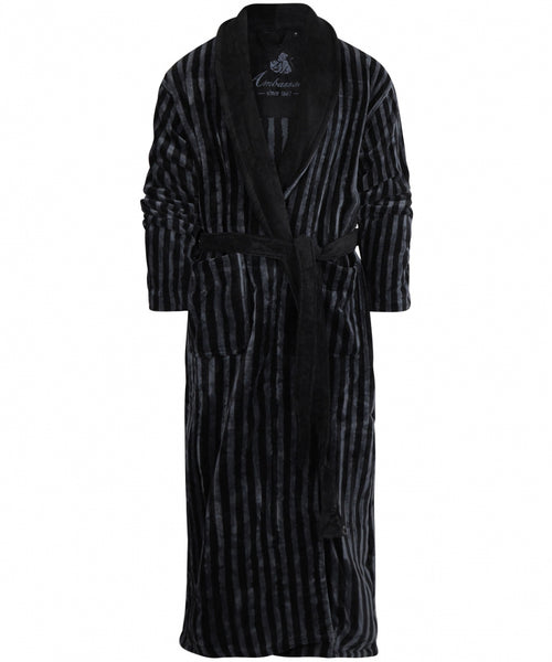 Dressing gown velour | black