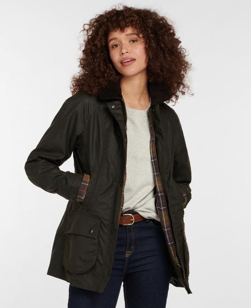 Barbour Classic Beadnell Wax Jacket Women | Olive