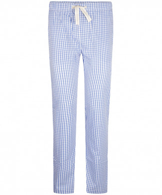 Long cotton pajama pants | Blue