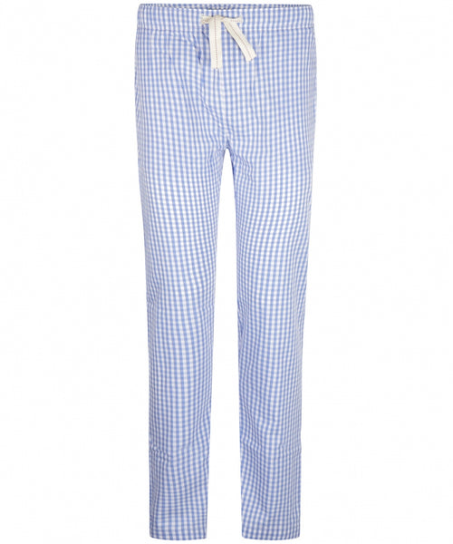 Long cotton pajama pants | Blue