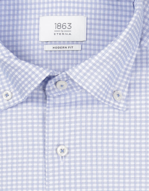 Shirt cotton button down | Blue