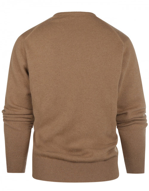 Camelhair round neck sweater | Natural