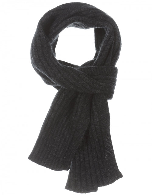 Rib Scarf Merino Wool Mix 165X16 | Anthracite Grey