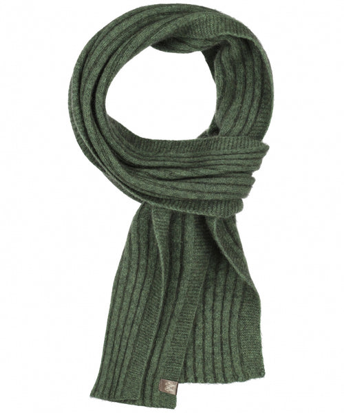 Rib scarf merino wool mix 165X16 | Green