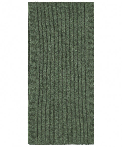 Rib scarf merino wool mix 165X16 | Green