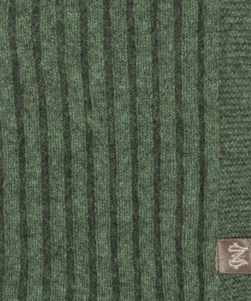 Rib scarf merino wool mix 165X16 | Green