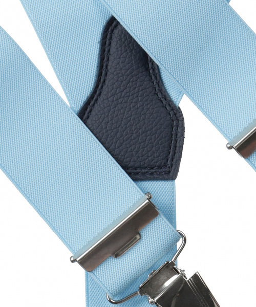 Elastic suspenders with clips | Blue