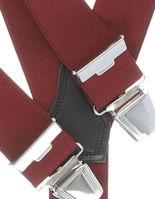 Elastic Braces with Clips | Bordeaux Red