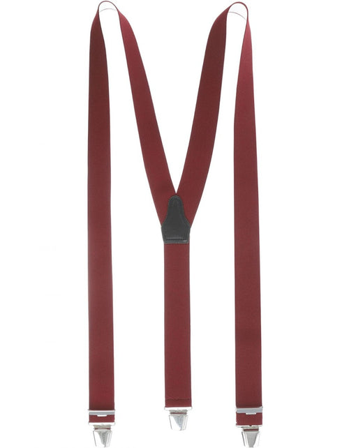 Elastic Braces with Clips | Bordeaux Red