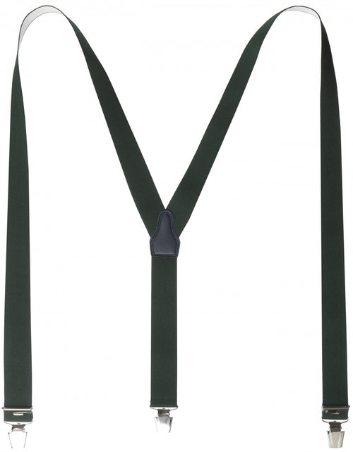 Elastic suspenders with clips | Green