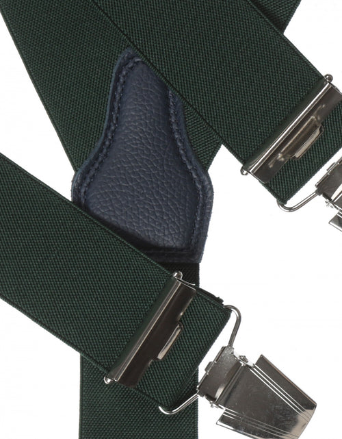 Elastic suspenders with clips | Green