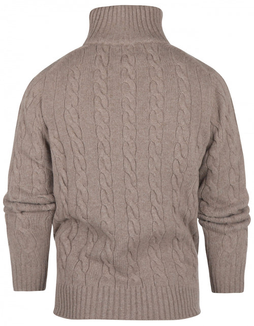 Pullover polo cashmere merino wool | Brown