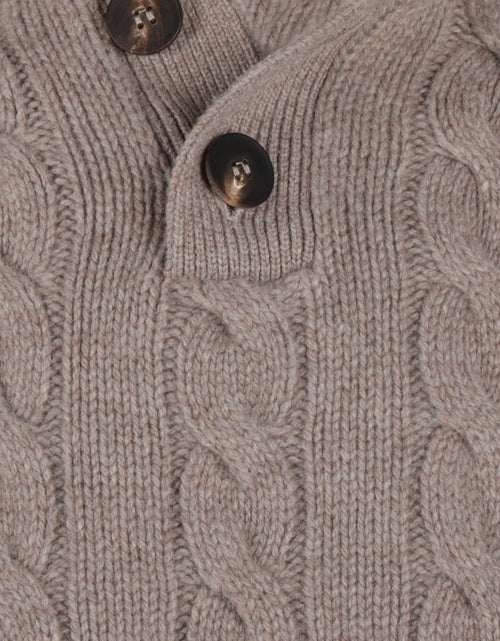 Pullover polo cashmere merino wool | Brown