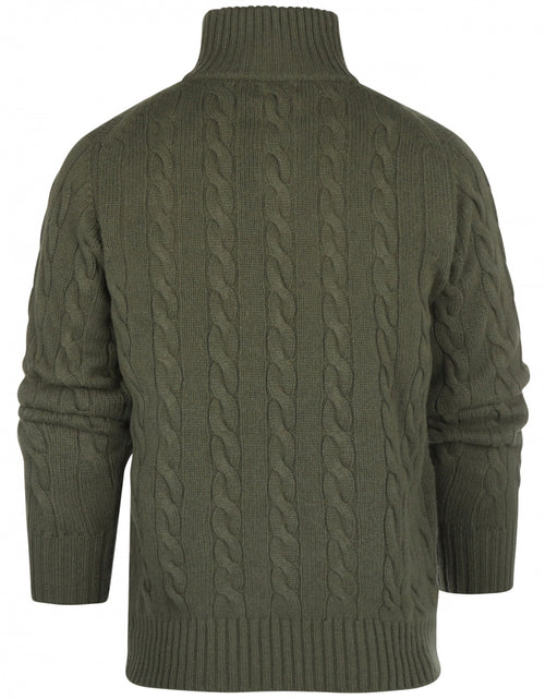 Sweater polo cashmere merino wool | Green