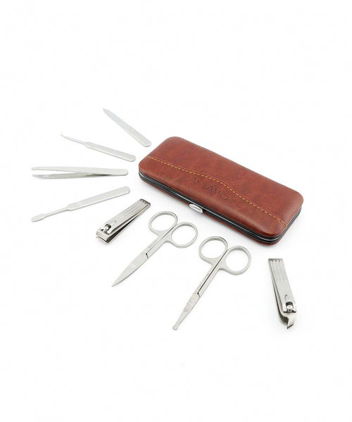 Manicure set in case | Brown