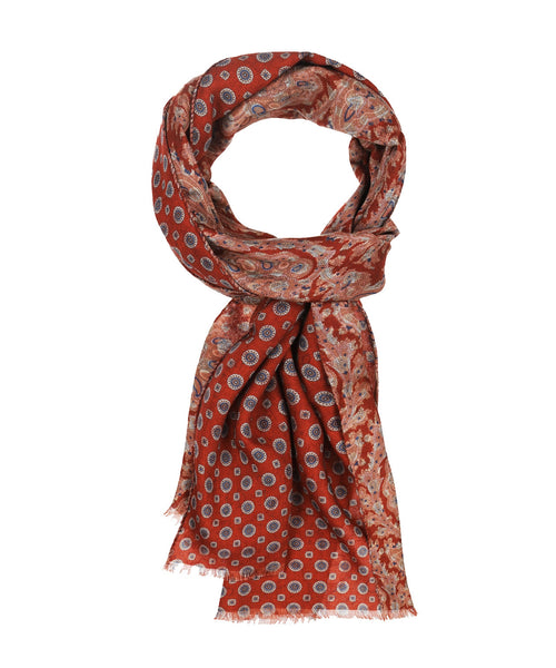 Thin wool scarf | Red