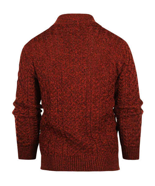 Knoop Kabelvest uit Ierland | Bordeaux Rood