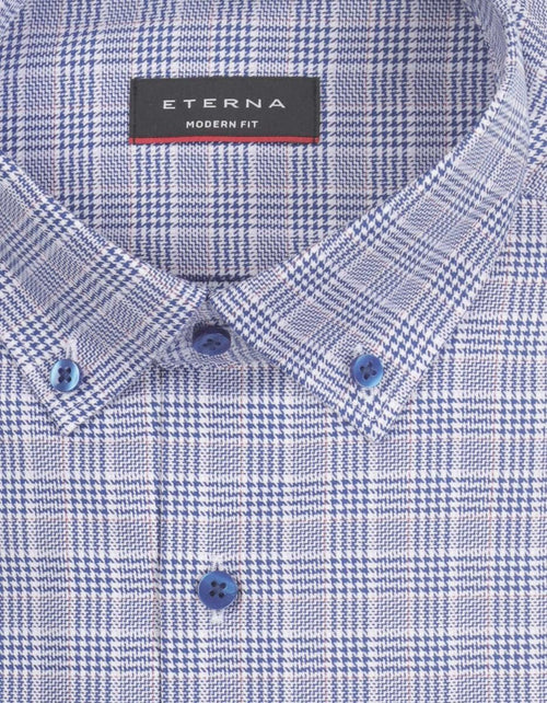 Shirt checked button down | Blue