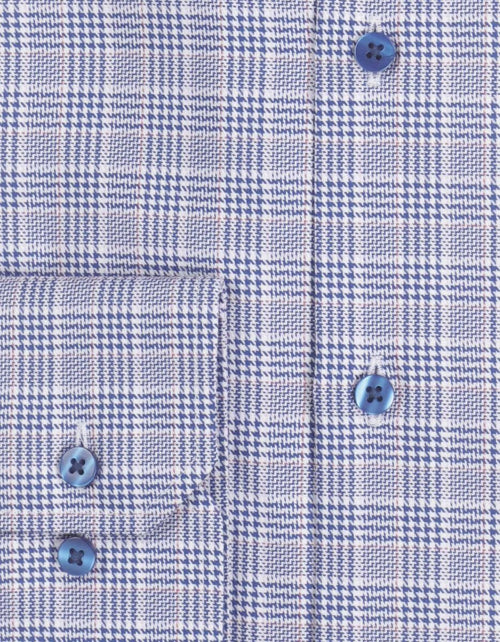 Shirt checked button down | Blue