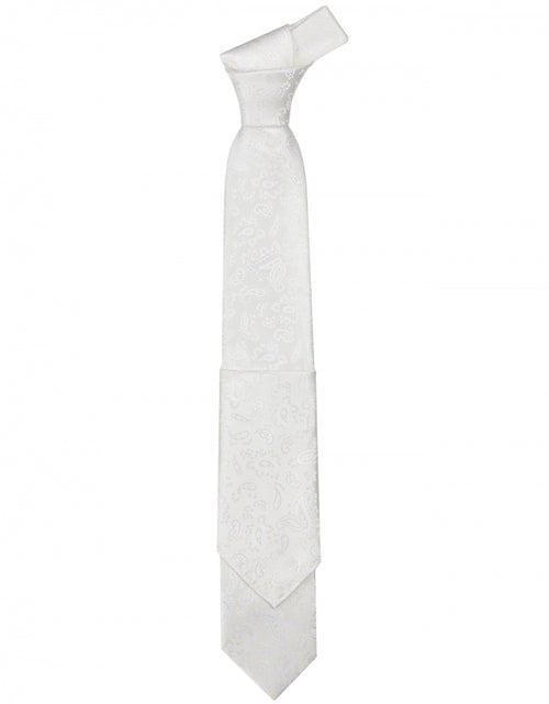 Tie plus pocket square combo | White