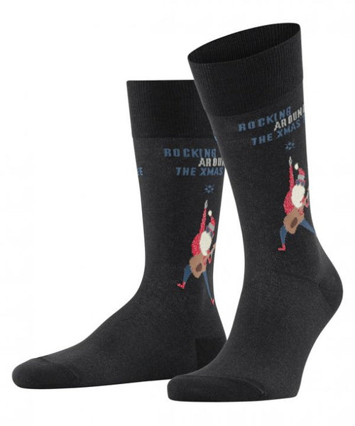 Rocking Christmas men's socks | Black