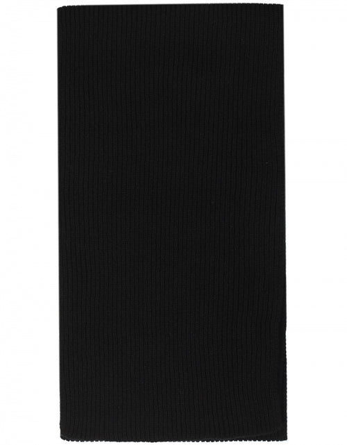 WL Cashmere Rib Scarf | Black