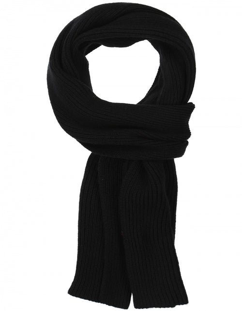 WL Cashmere Rib Scarf | Black