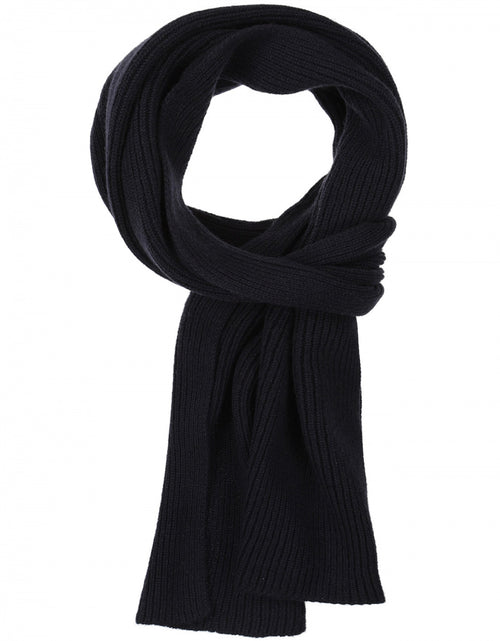 WL Cashmere Rib Scarf | Navy Blue