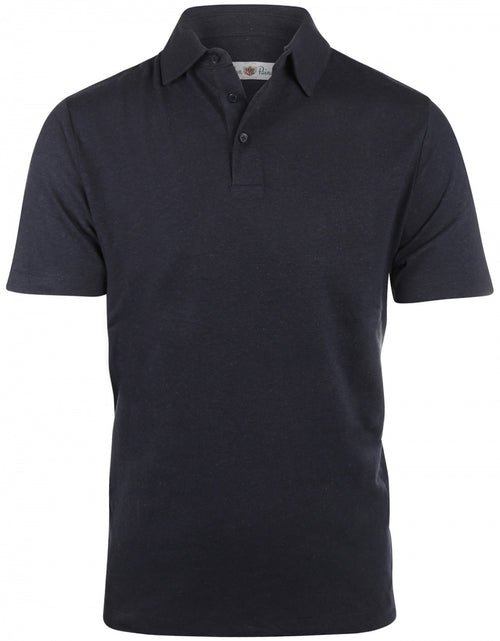 Polo cotton and linen | Navy Blue