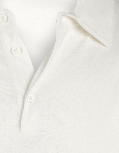 Polo cotton and linen | White